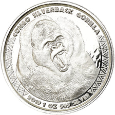 Münze, Congo Republic, Gorille à dos argenté, 5000 Francs CFA, 2019, Proof