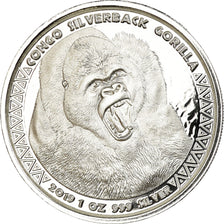 Münze, Congo Republic, Gorille à dos argenté, 5000 Francs CFA, 2019, Proof