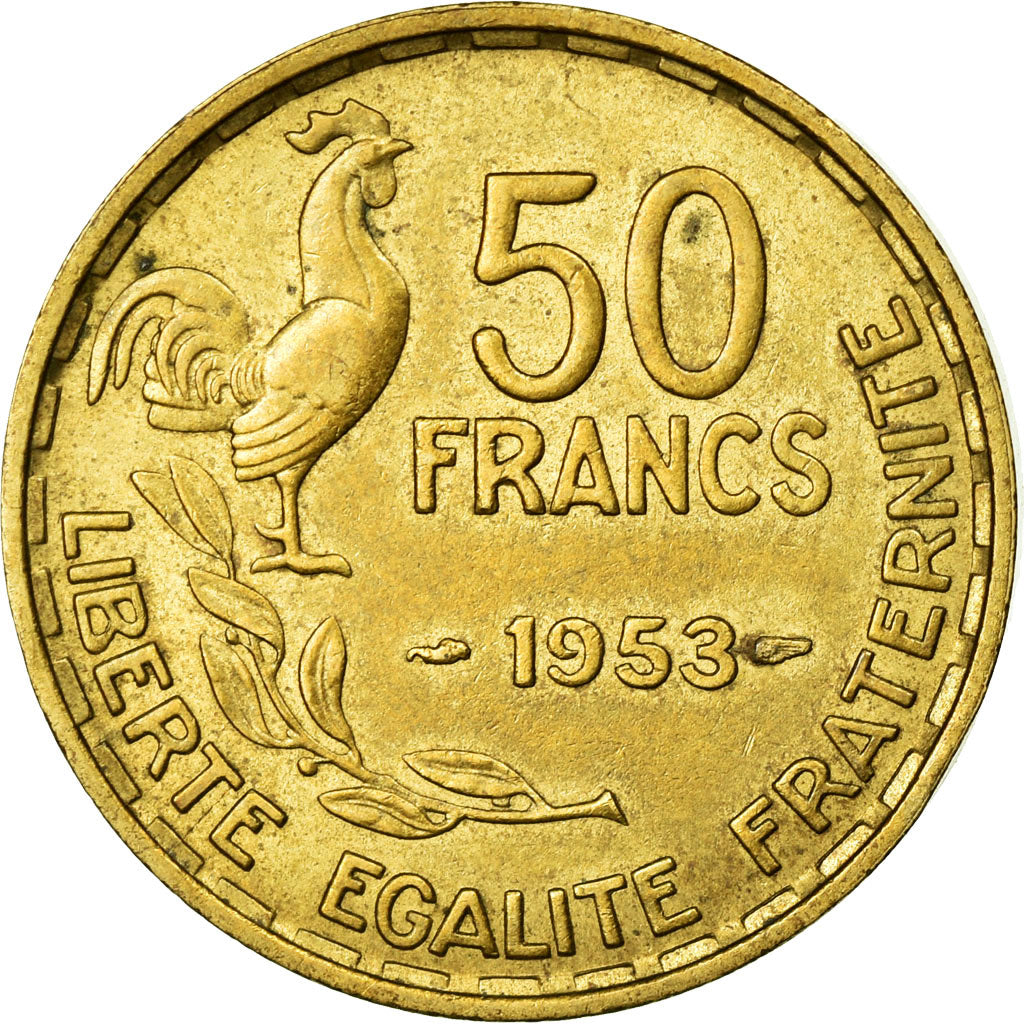 Monnaie, France, Guiraud, 50 Francs, 1953, Paris, SUP, Aluminum-Bronze