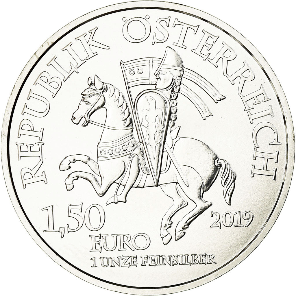 Österreich, 1-1/2 Euro, Léopold V d'Autriche, 2019, Proof, STGL, Silber