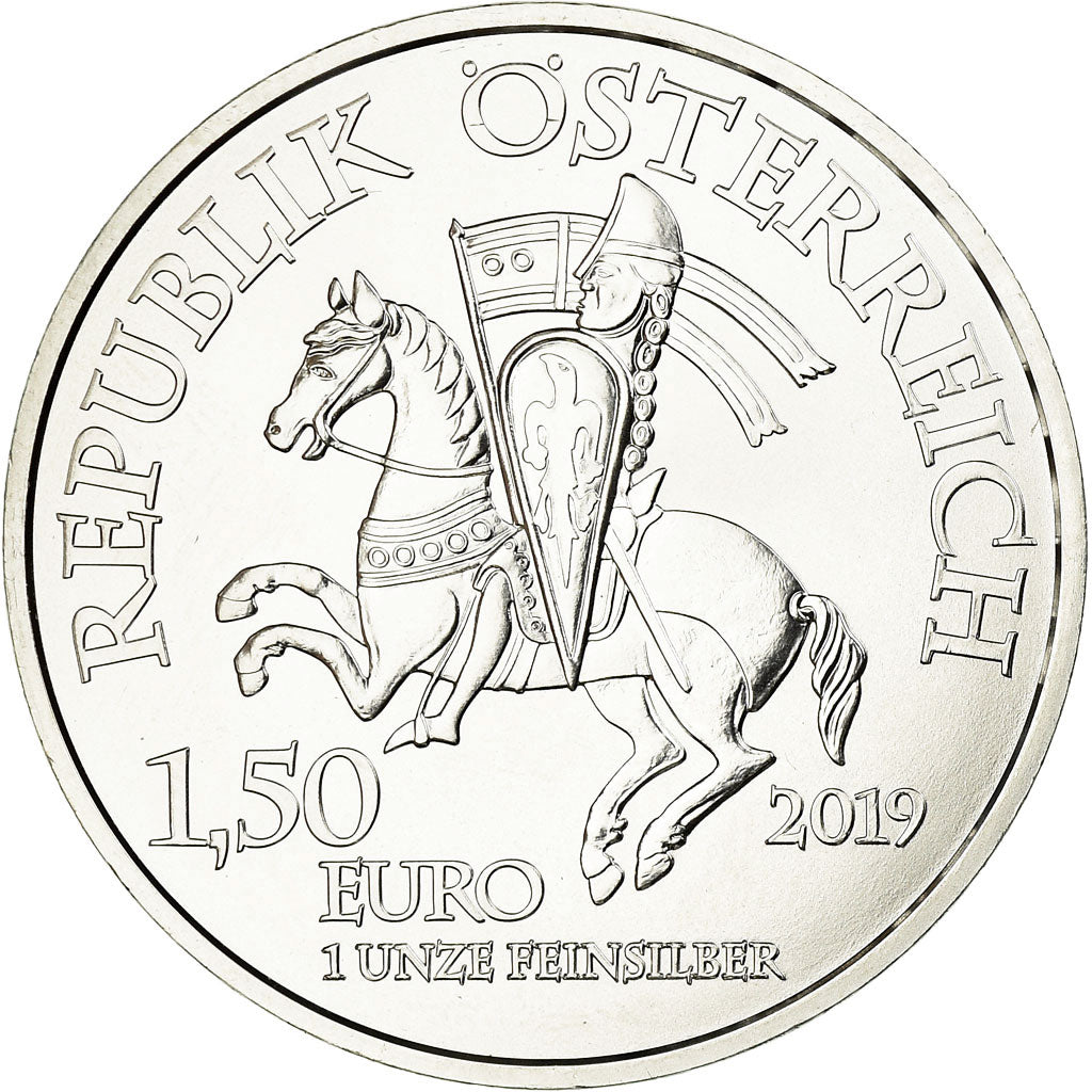 Austria, 1-1/2 Euro, Léopold V d'Autriche, 2019, Proof, FDC, Argento, KM:New