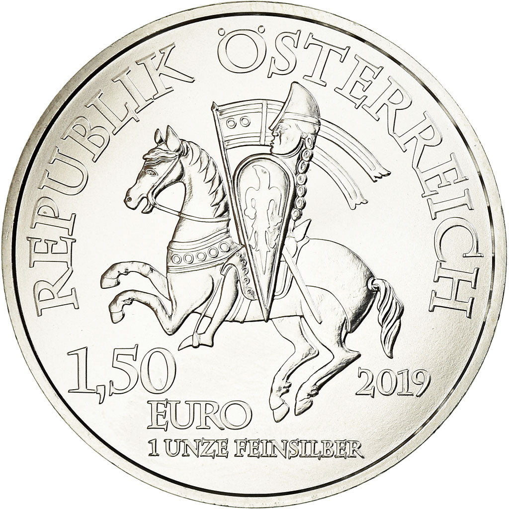Austria, 1-1/2 Euro, Léopold V d'Autriche, 2019, Proof, FDC, Argento, KM:New