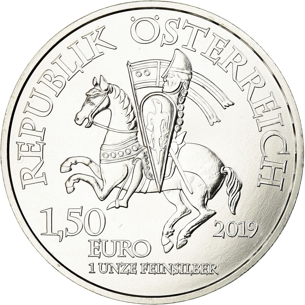 Austria, 1-1/2 Euro, Léopold V d'Autriche, 2019, Proof, FDC, Argento, KM:New
