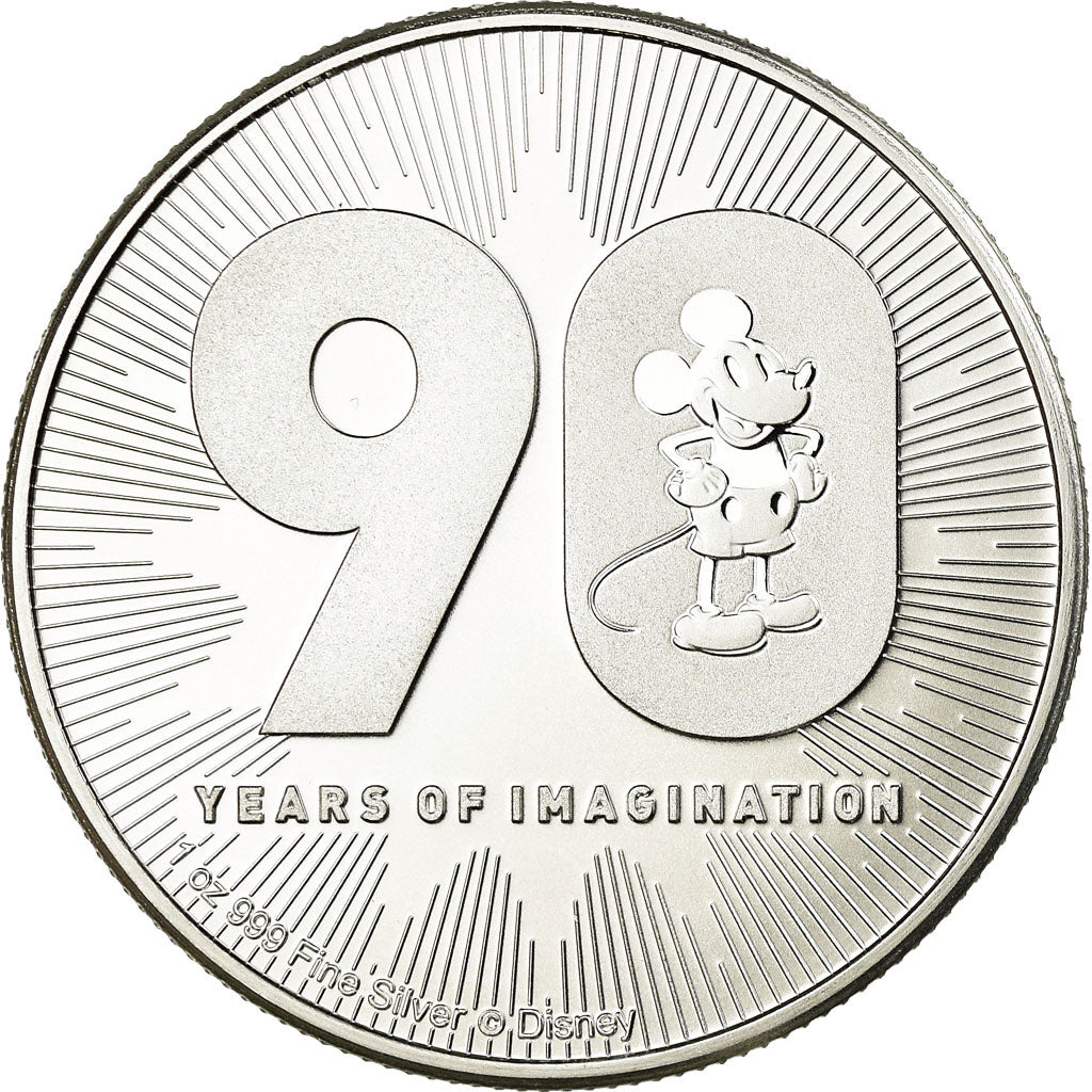 Moneta, Niue, 90ème anniversaire de Mickey Mouse, 2 Dollars, 2018, Proof, FDC
