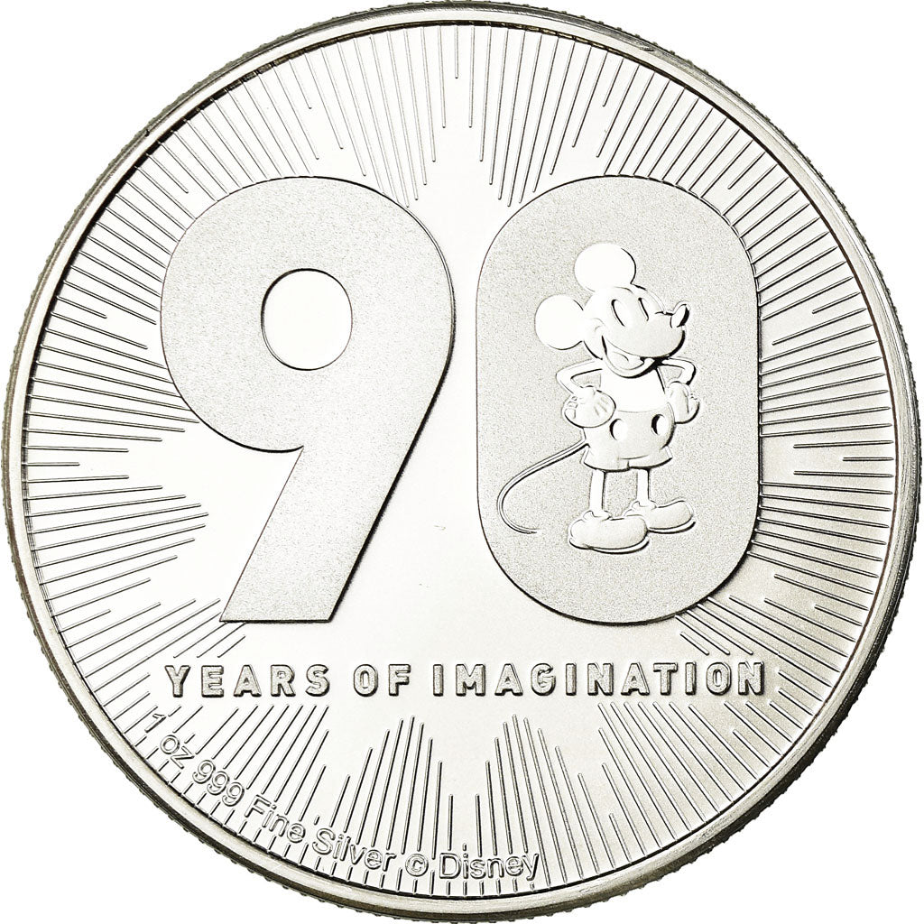 Moneta, Niue, 90ème anniversaire de Mickey Mouse, 2 Dollars, 2018, Proof, FDC