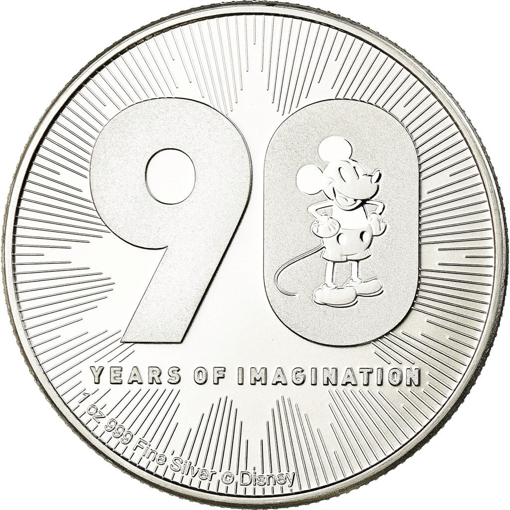 Moneta, Niue, 90ème anniversaire de Mickey Mouse, 2 Dollars, 2018, Proof, FDC