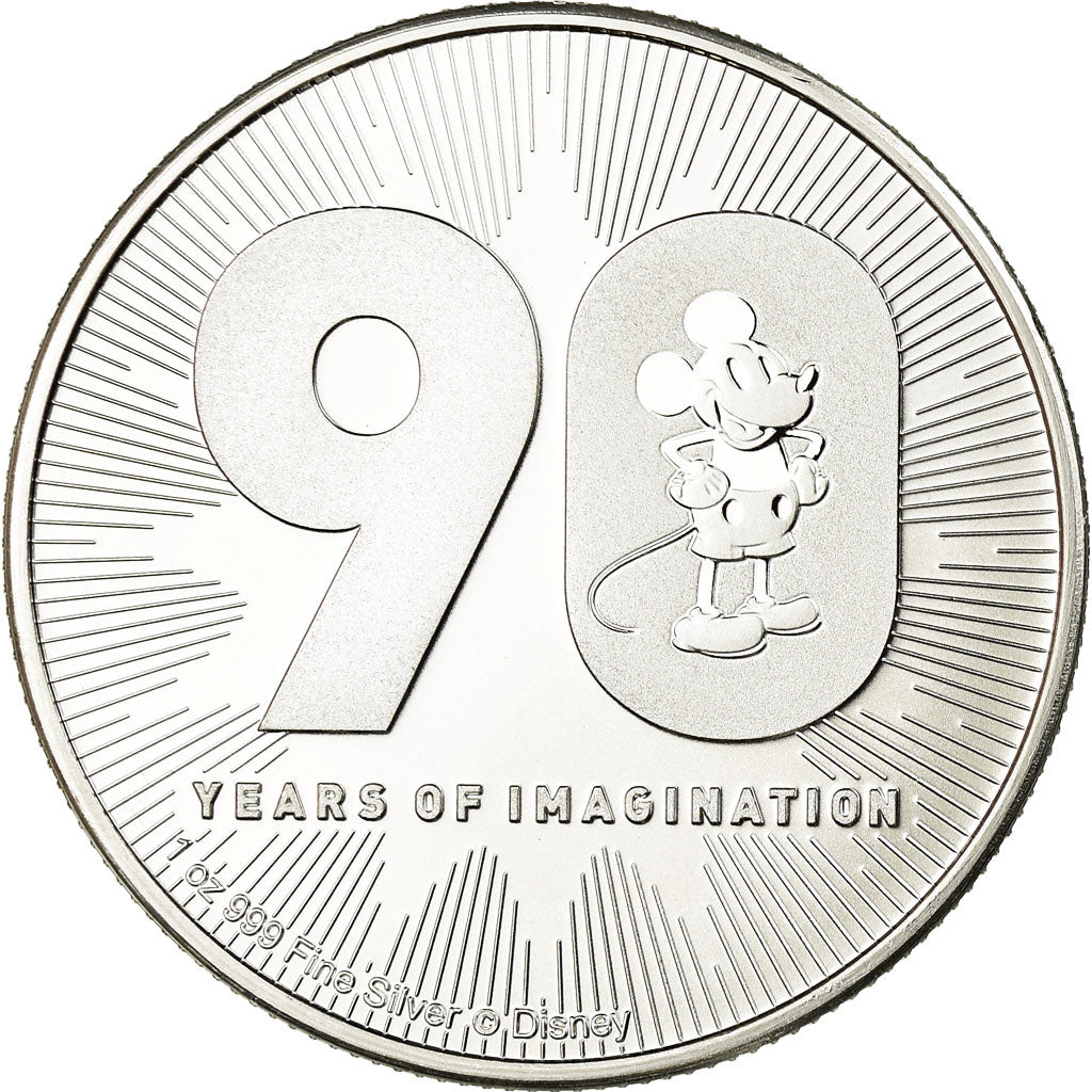 Moneta, Niue, 90ème anniversaire de Mickey Mouse, 2 Dollars, 2018, Proof, FDC