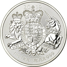 Münze, Großbritannien, Royal Arms, 2 Pounds, 2019, Proof, STGL, Silber, KM:New