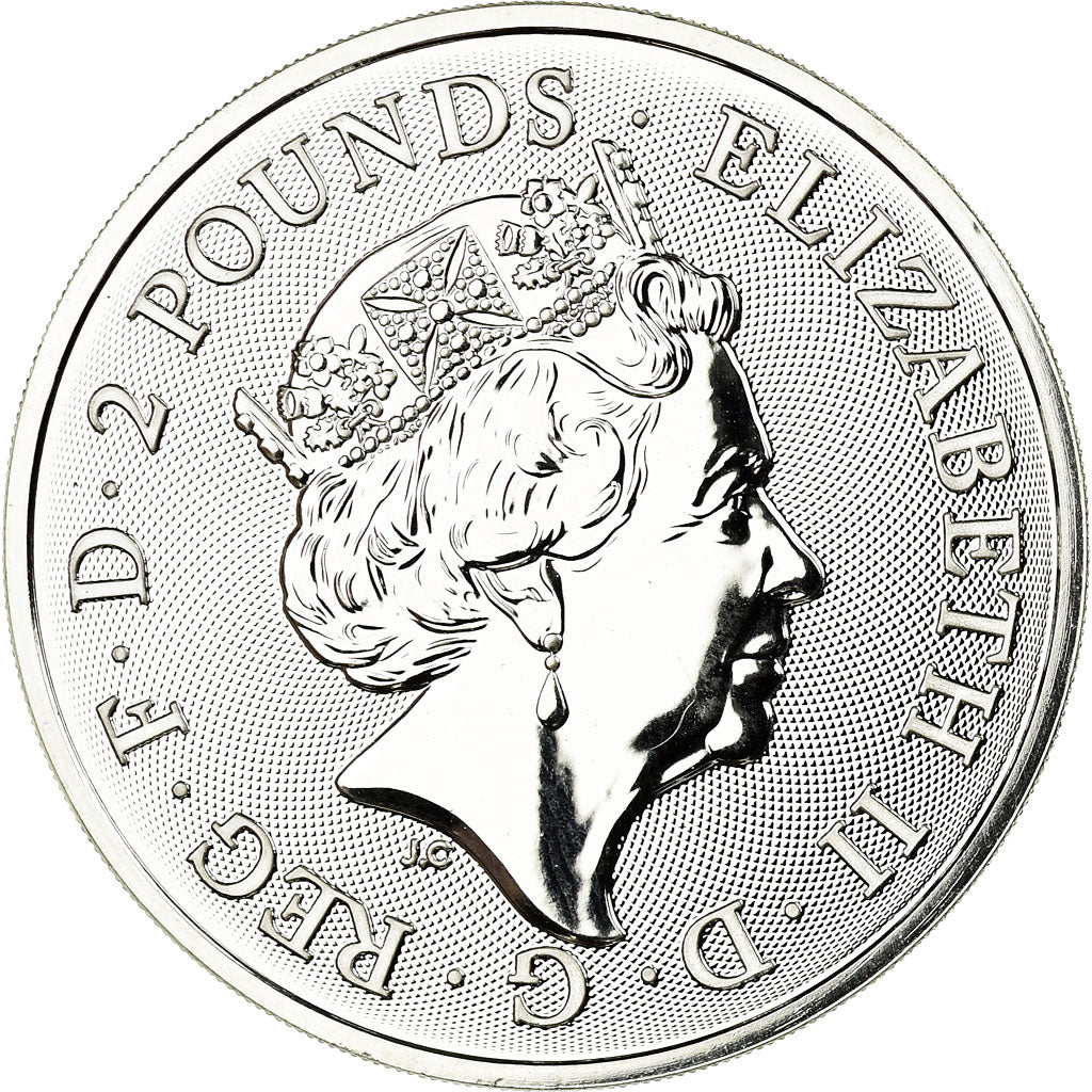 Münze, Großbritannien, Royal Arms, 2 Pounds, 2019, Proof, STGL, Silber, KM:New