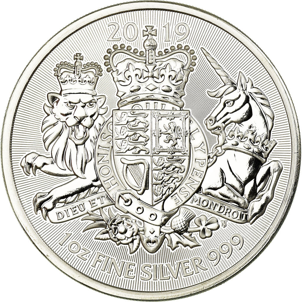 Moneta, Gran Bretagna, Royal Arms, 2 Pounds, 2019, Proof, FDC, Argento, KM:New