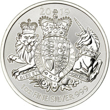 Moneta, Gran Bretagna, Royal Arms, 2 Pounds, 2019, Proof, FDC, Argento, KM:New