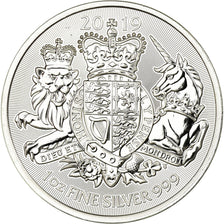 Moneta, Gran Bretagna, Royal Arms, 2 Pounds, 2019, Proof, FDC, Argento, KM:New