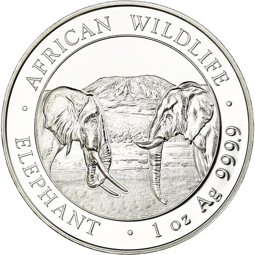 Coin, Somalia, Elephant, 100 Shillings, 2020, Proof, MS(65-70), Silver, KM:New