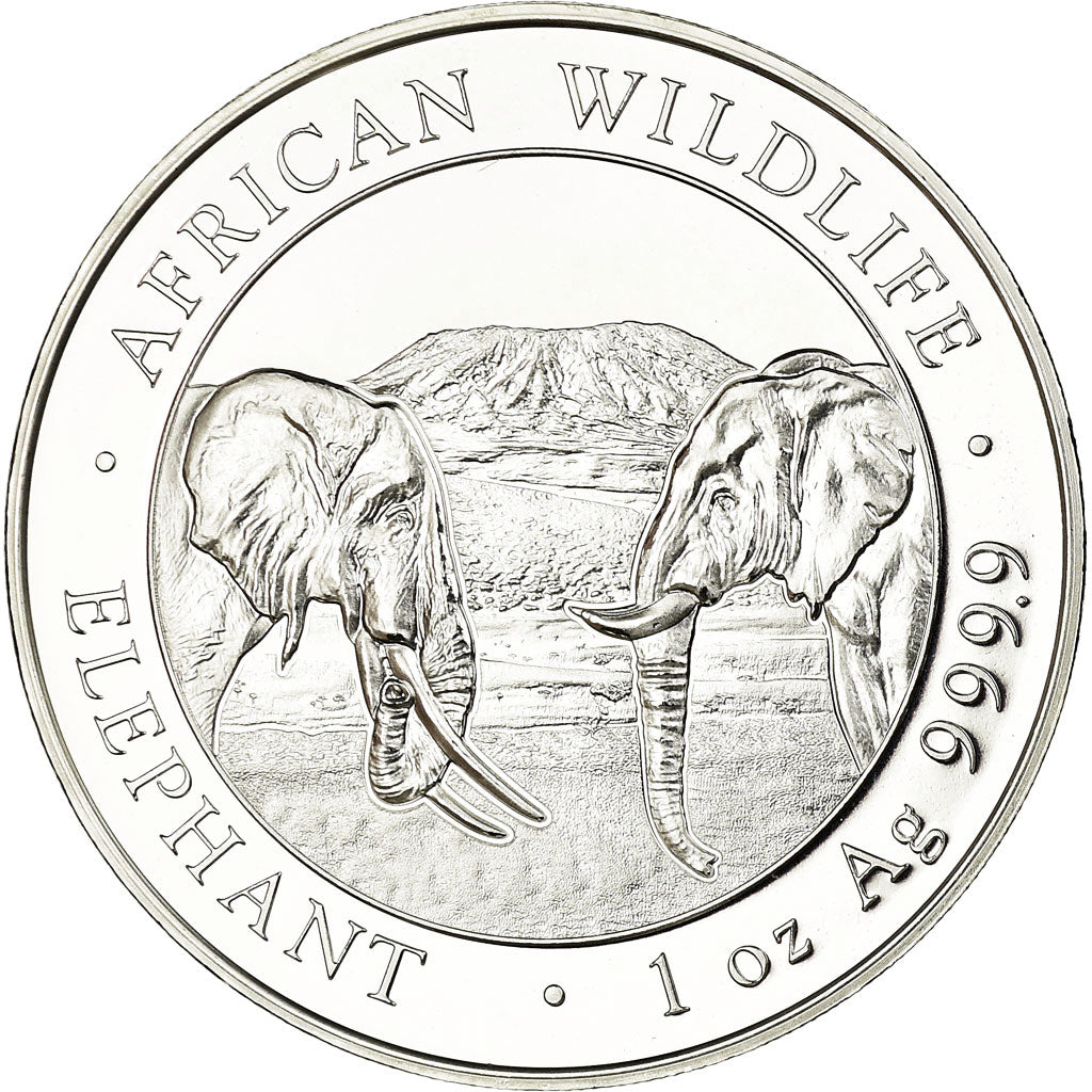Coin, Somalia, Elephant, 100 Shillings, 2020, Proof, MS(65-70), Silver, KM:New