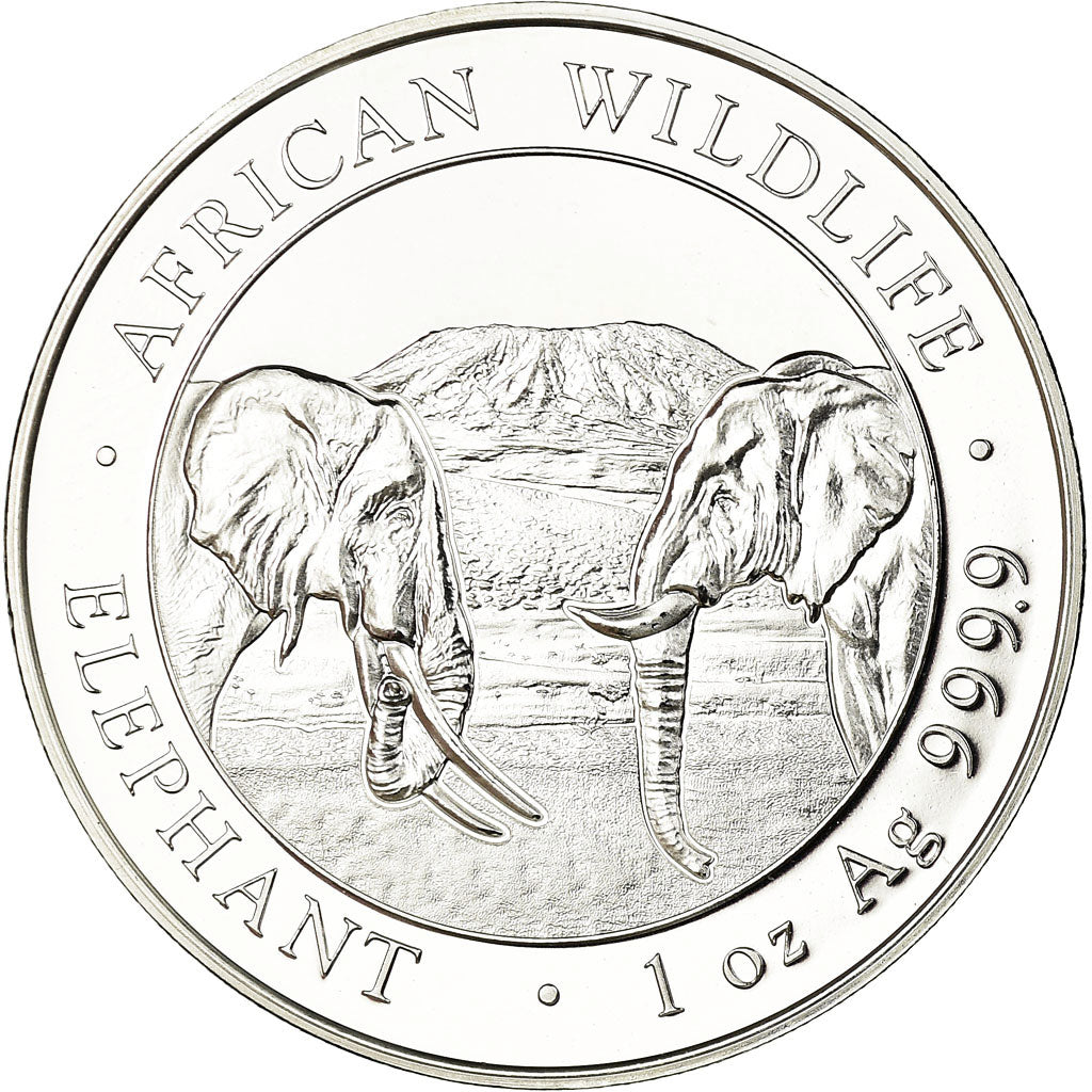 Coin, Somalia, Elephant, 100 Shillings, 2020, Proof, MS(65-70), Silver, KM:New