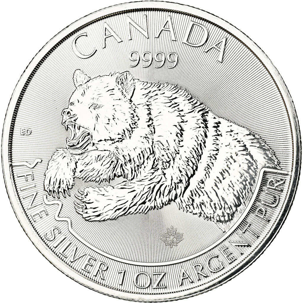 Coin, Canada, Grizzly, 5 Dollars, 2019, Royal Canadian Mint, Proof, MS(65-70)