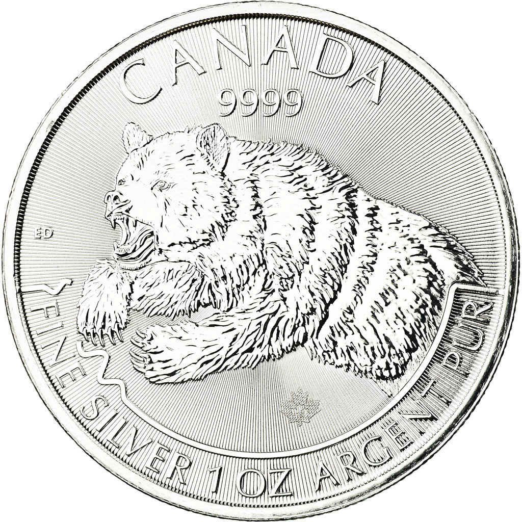 Coin, Canada, Grizzly, 5 Dollars, 2019, Royal Canadian Mint, Proof, MS(65-70)