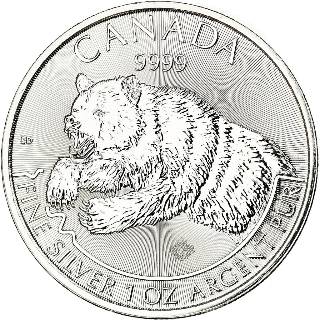 Moneda, Canadá, Grizzly, 5 Dollars, 2019, Royal Canadian Mint, Proof, FDC