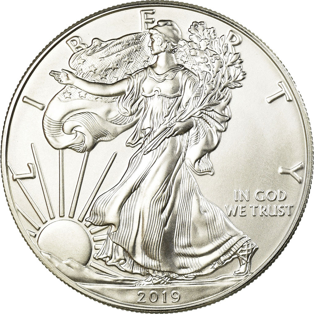 Coin, United States, Liberty Walking, Dollar, 2019, U.S. Mint, MS(65-70), Silver