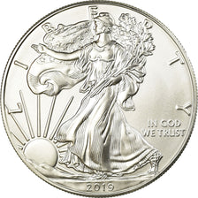 Coin, United States, Liberty Walking, Dollar, 2019, U.S. Mint, MS(65-70), Silver