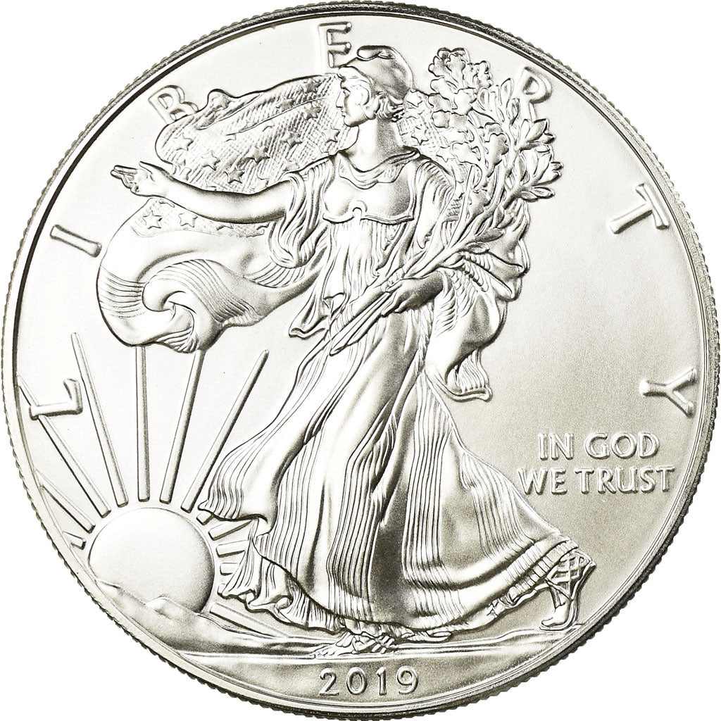 Coin, United States, Liberty Walking, Dollar, 2019, U.S. Mint, MS(65-70), Silver