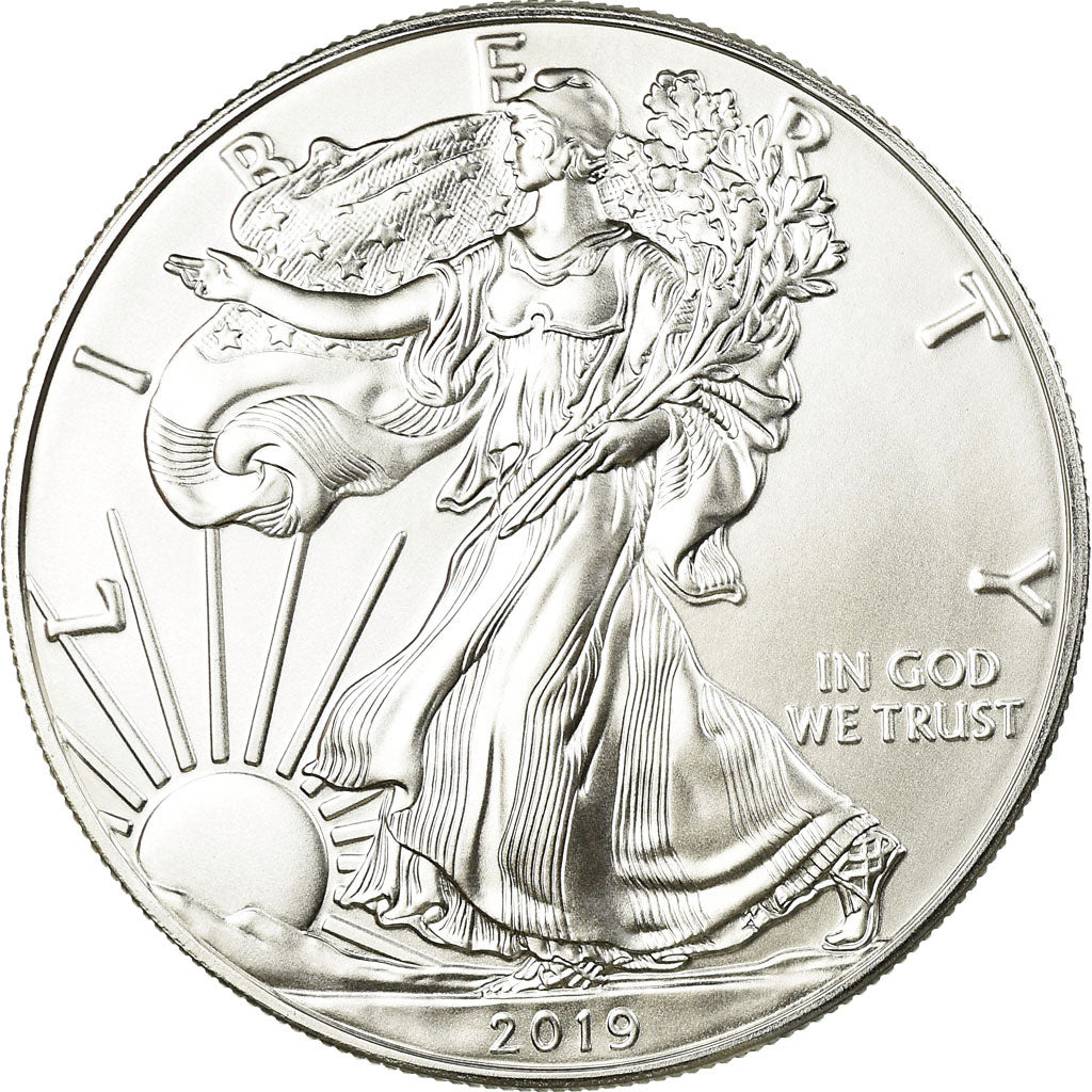 Coin, United States, Liberty Walking, Dollar, 2019, U.S. Mint, MS(65-70), Silver