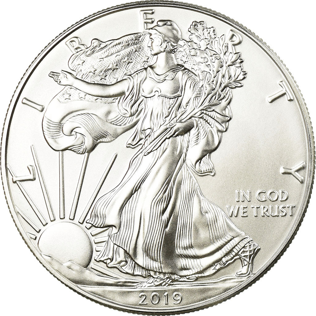 Coin, United States, Liberty Walking, Dollar, 2019, U.S. Mint, MS(65-70), Silver