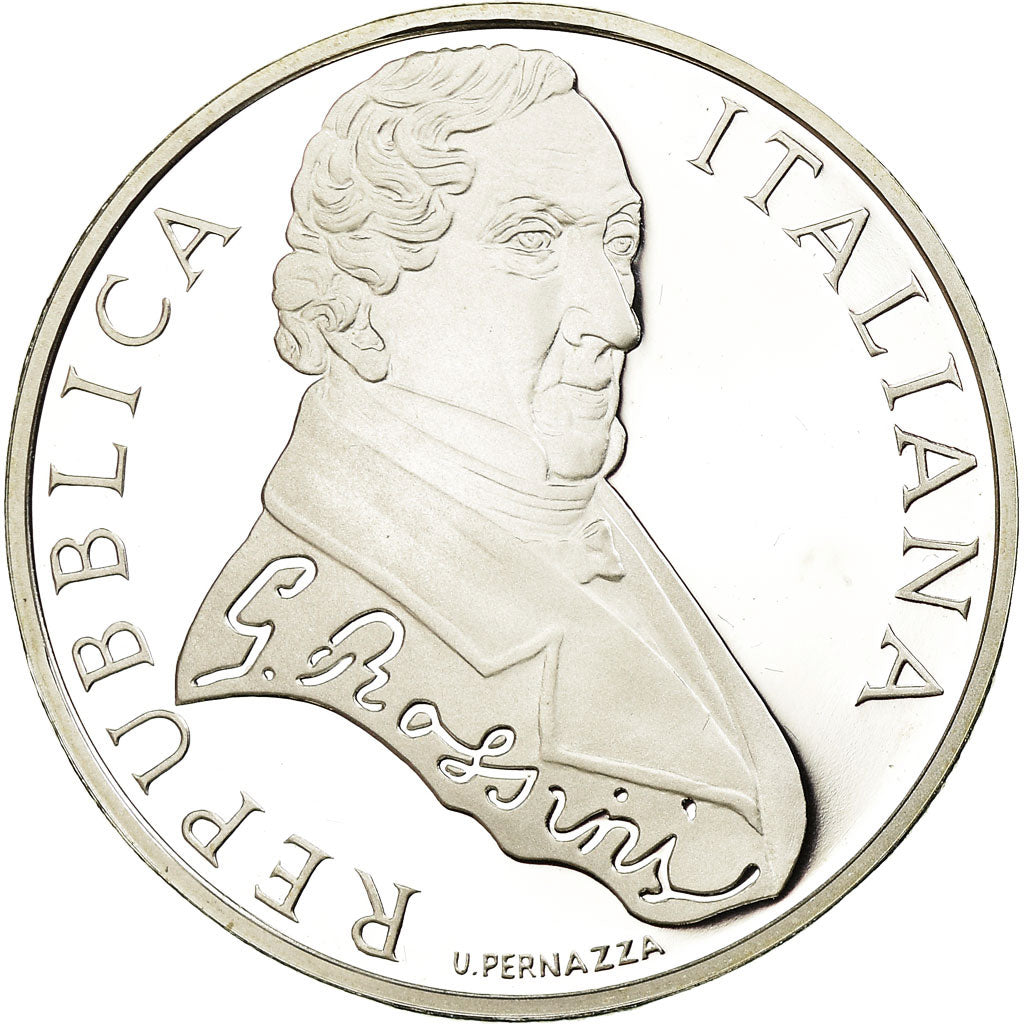 Italy, 10 Euro, Gioachino Rossini, 2014, Proof, MS(65-70), Silver, KM:368