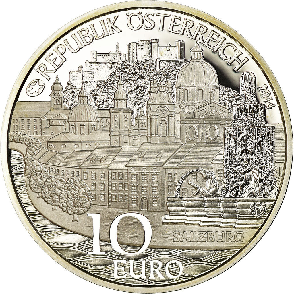 Austria, 10 Euro, Salzburg, 2014, Proof, MS(65-70), Silver, KM:3232