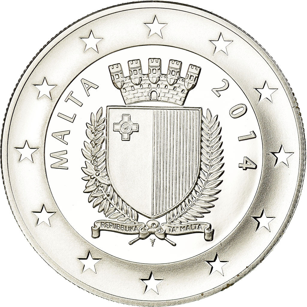 Malta, 10 Euro, Charles Camilleri, 2014, Proof, FDC, Argento, KM:158