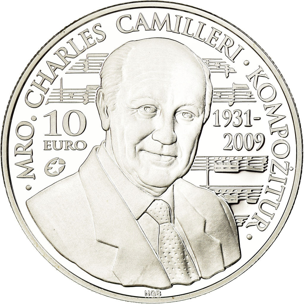 Malta, 10 Euro, Charles Camilleri, 2014, Proof, FDC, Argento, KM:158