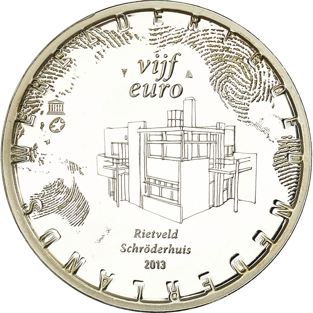 Niederlande, 5 Euro, Schokland - Unesco, 2013, Proof, STGL, Silber, KM:337