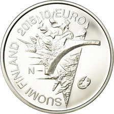 Finland, 10 Euro, 70 ans de Paix en Europe, 2015, Proof, MS(65-70), Silver