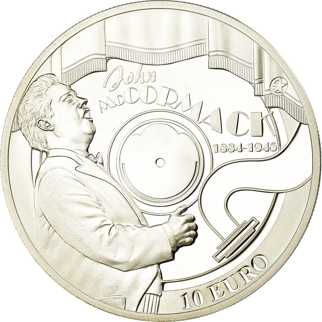 IRELAND REPUBLIC, 10 Euro, John McCormack, 2014, Proof, FDC, Argent, KM:85