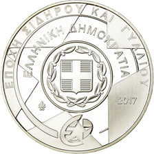 Grèce, 10 Euro, Dionysos Solomos, 2017, Proof, FDC, Argent
