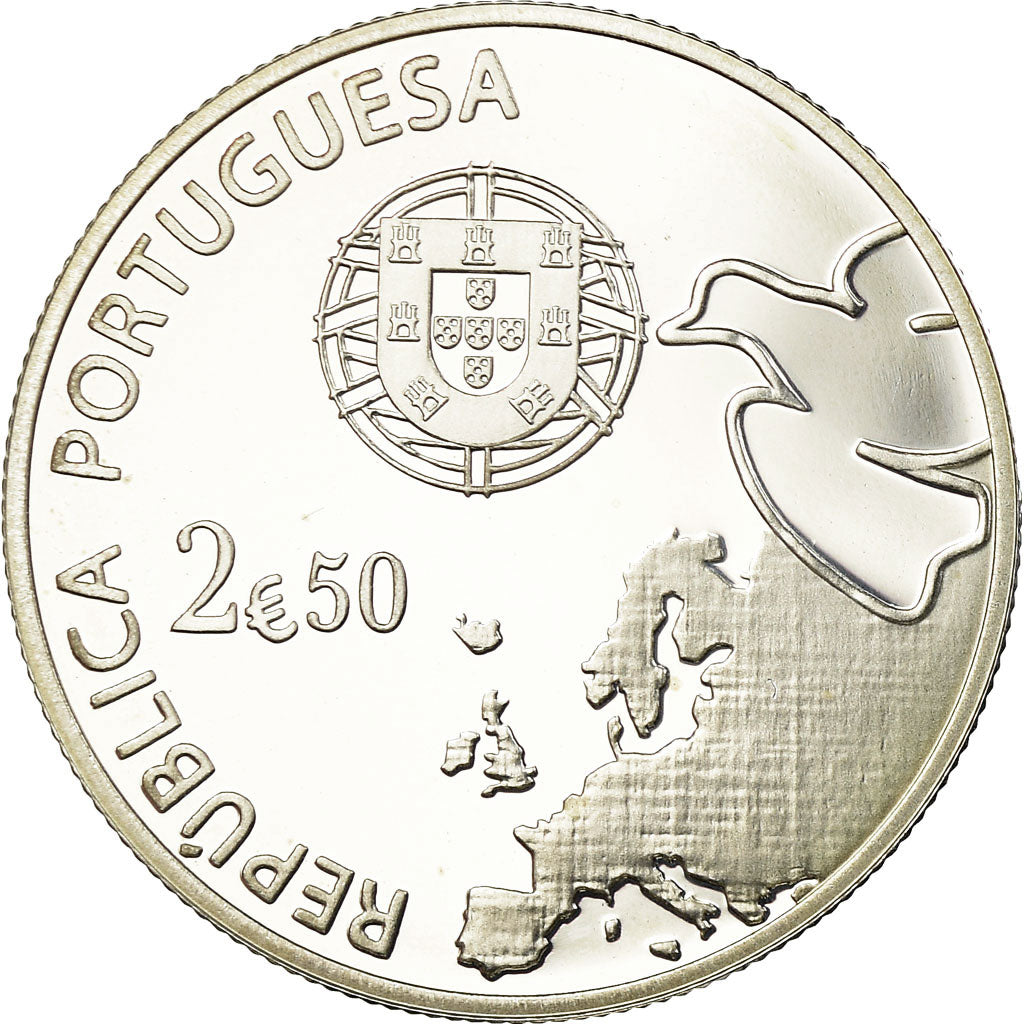 Portugal, 2.5 EURO, 70 ans de Paix en Europe, 2015, Proof, FDC, Argent