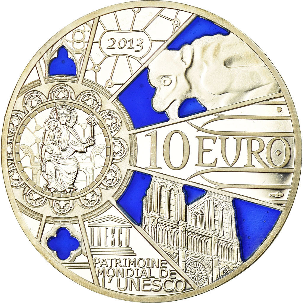 France, 10 Euro, Paris - Notre Dame, 2013, Proof, MS(65-70), Silver