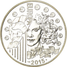 Francia, 10 Euro, Europa, 2015, Proof, FDC, Argento