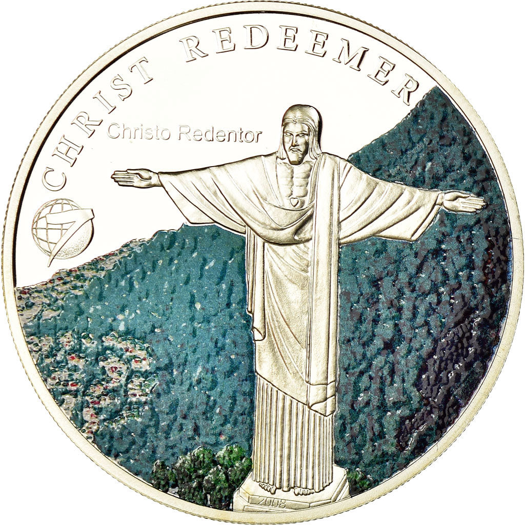 Coin, Mongolia, Christ Rédempteur, 500 Tugrik, 2008, MS(65-70), Silver, KM:228