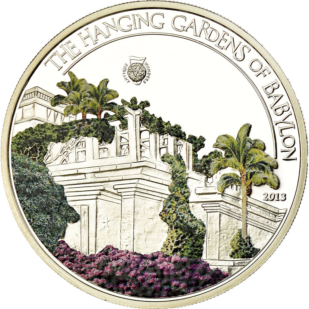 Moneta, Palau, Les jardins suspendus de Babylone, 5 Dollars, 2013, Proof, FDC