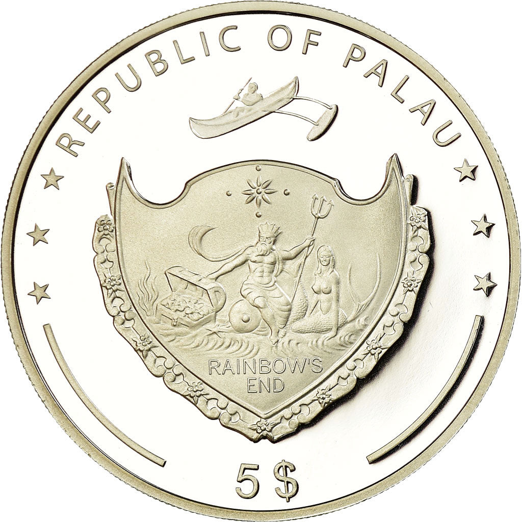 Moneta, Palau, Les jardins suspendus de Babylone, 5 Dollars, 2013, Proof, FDC