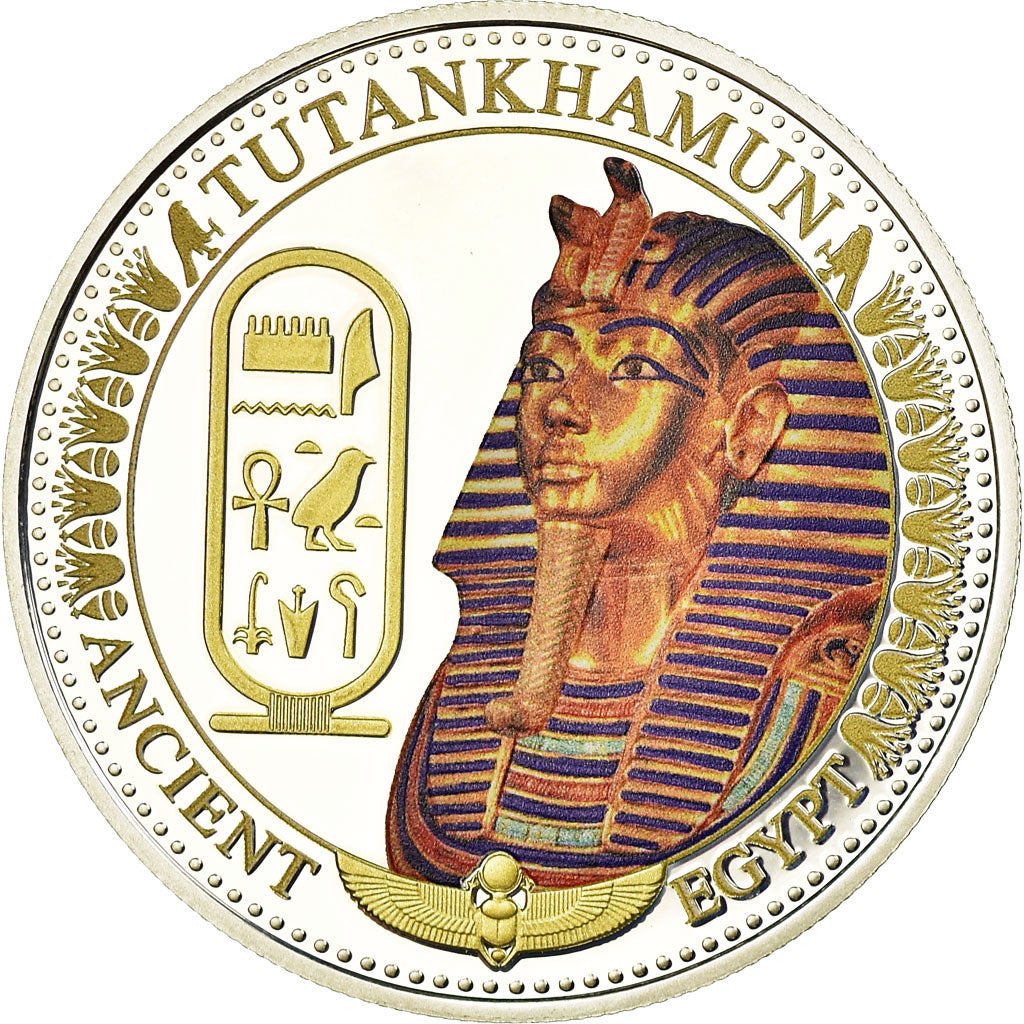 Moneta, Isole Salomone, Toutankhamon, 2 Dollars, 2014, Proof, FDC, Argento