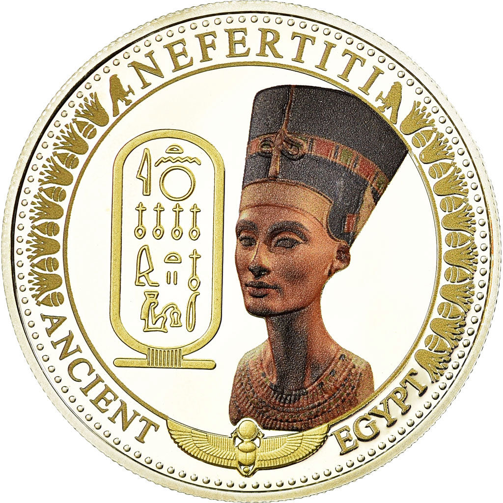 Münze, Salomonen, Néfertiti, 2 Dollars, 2014, Proof, STGL, Silber