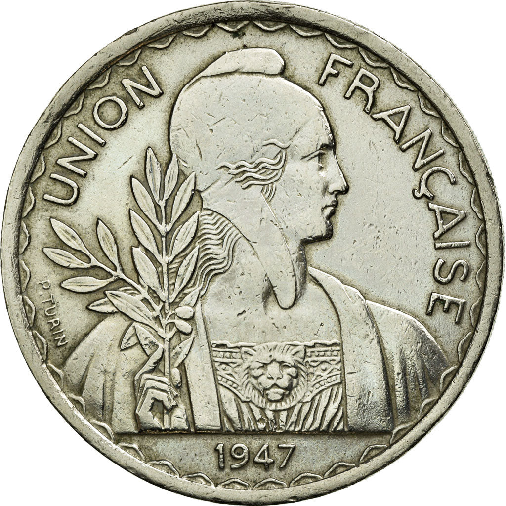 Munten, FRANS INDO-CHINA, Piastre, 1947, Paris, ZF+, Copper-nickel, KM:32.2