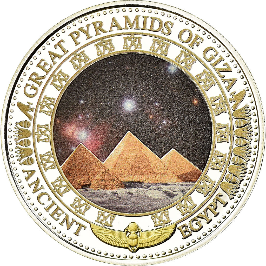 Moneta, Isole Salomone, Les pyramides de Gizeh, 2 Dollars, 2015, Proof, FDC
