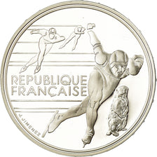 Coin, France, Patinage de vitesse, 100 Francs, 1990, BE, MS(65-70), Silver