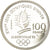 Coin, France, Bobsledding, 100 Francs, 1990, BE, MS(65-70), Silver, KM:981
