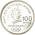Coin, France, Free-style skier, 100 Francs, 1990, BE, MS(65-70), Silver, KM:983