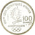 Coin, France, Cross-country skier, 100 Francs, 1991, BE, MS(65-70), Silver