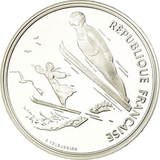 Monnaie, France, Saut à Ski, 100 Francs, 1991, BE, FDC, Argent, Gadoury:C20